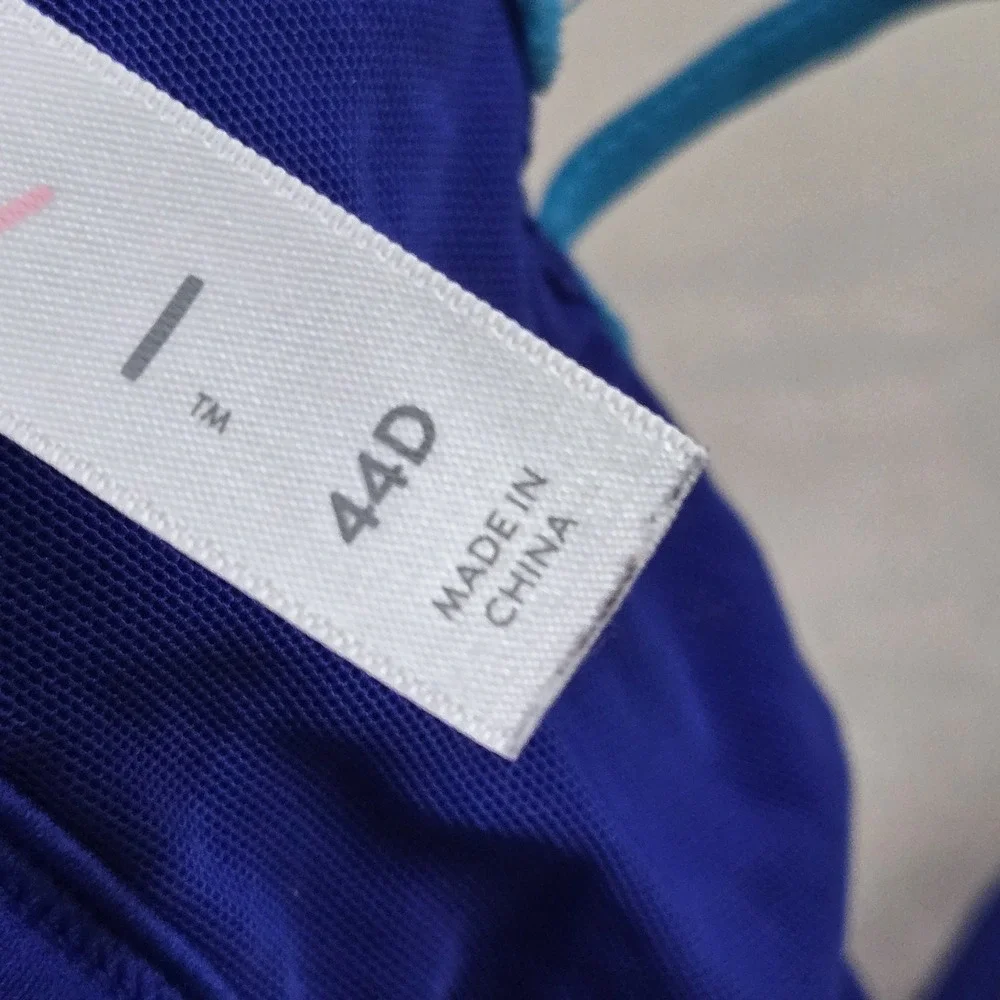 LIVI Women Bra 44D Blue T Shirt Wireless Strap Adjustable Racerback - Picture 4 of 11